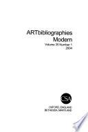 Artbibliographies Modern