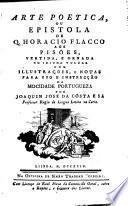 Arte poetica, ou epistola de Q. Horacio Flacco aos Pisões