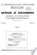 Articles et documents