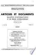 Articles et documents