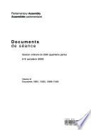 Asemblee Parlementaire, Documents De Seance