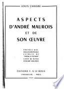 Aspects d'André Maurois et de son oeuvre