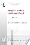 Aspects de la critique musicale au XIXe siècle