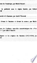 Aspects de la culture italienne sous le fascisme