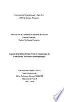 Aspects de la littérarité dans l'oeuvre romanesque de Yodi Karone