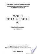 Aspects de la nouvelle (II)