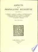 Aspects de la propagande religieuse
