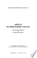 Aspects du romantisme anglais