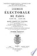 Assemblée électorale de Paris ...
