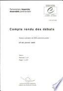 Assemblee Palementaire Compte Rendu Des Debats Session Ordinaire 2005