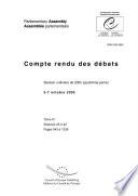Assemblee Parlementaire-compte Rendu Des Debats-session Ordinaire De 2005 (Quatrieme Partie)3-7 Octobre 2005
