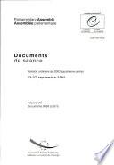 Assemblée parlementaire Documents de séance Session ordinaire 2002 (Quatrième partie), septembre 2002, Volume VIII