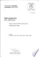 Assemblée Parlementaire Documents de séance Session ordinaire de 2005 (première partie), janvier 2005, Volume I