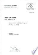 Assemblée Parlementaire Documents de séance Session ordinaire de 2006 (première partie), janvier 2006, Volume II