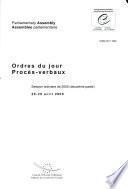 Assemblée parlementaire Ordres du jour / Procèsverbaux Session ordinaire de 2005 (deuxième partie) / avril 2005