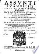 Assunti evangelici per tutte le domeniche ...