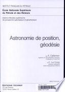 Astronomie de position, géodésie