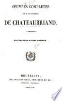 Atala. René. Les aventures du dernier Abencerrage. Mélanges littéraires. Genie du Christianisme. Mélanges et poesies.- t.2. Les Natchez. Les martyrs.- t.3. Itinéraire de Paris à Jérusalem et de Jérusalem à Paris. Voyages en Amérique, en Italie et en France.- t.4. Mélanges politiques. Réflexions politiques. Polémique. De la liberté de la presse. Opinoins et discours.- t.5. Essai sur les révolutions. Mélanges historiques