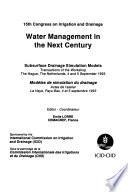 Atelier Sur Les Modèles de Simulation Du Drainage