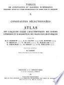 Atlas des longuers d'onde caractéristiques des bandes d'émission et d'absorption des molécules diatomiques