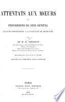Attentats aux moeurs et perversions du sens génital