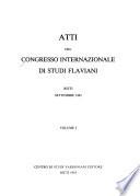 Atti del Congresso internazionale di studi flaviani