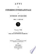 Atti del [II] Congresso internazionale di scienze storiche, Roma, 1-9 aprile 1903