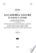 Atti della Accademia ligure di scienze e lettere
