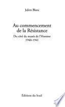 Au commencement de la résistance