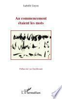 Au commencement étaient les mots