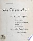Au fil des ans, historique de Périgny-la-Rose, La Villeneuve-au-Châtelet, Barbuise, Plessis-Barbuise jusqu'à la Révolution