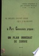 Au milieu d'une crise qui s'aggrave, le Parti communiste réunionnais propose