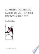 Au milieu de l'hiver, j'ai découvert en moi un invincible été