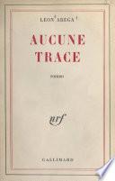 Livre Aucune trace