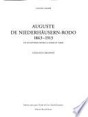 Auguste de Niederhäusern-Rodo 1863-1913