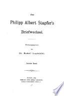 Aus Philipp Albert Stapfer's Briefwechsel