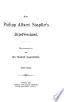 Aus Philipp Albert Stapfer's Briefwechsel