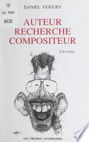 Auteur recherche compositeur