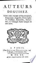 Auteurs deguiséz