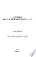Autour de Guillaume d'Auvergne (+1249)
