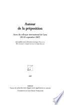 Autour de la préposition