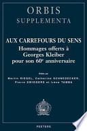 Aux carrefours du sens