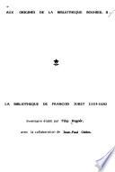 Aux origines de la Bibliothèque Bouhier II