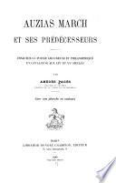 Auzias March et ses prédécesseurs