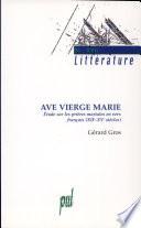 Ave vierge Marie
