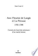 Avec Fleuriot de Langle et La Pérouse, 1785-1788