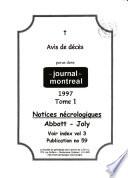 Avis de décès parus dans le Journal de Montréal, 1997