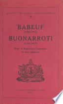 Babeuf (1760-1797), Buonarroti (1761-1837), pour le 2e centenaire de leur naissance