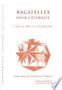 Bagatelles pour l'éternité
