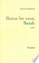 Livre Baisse les yeux, Sarah